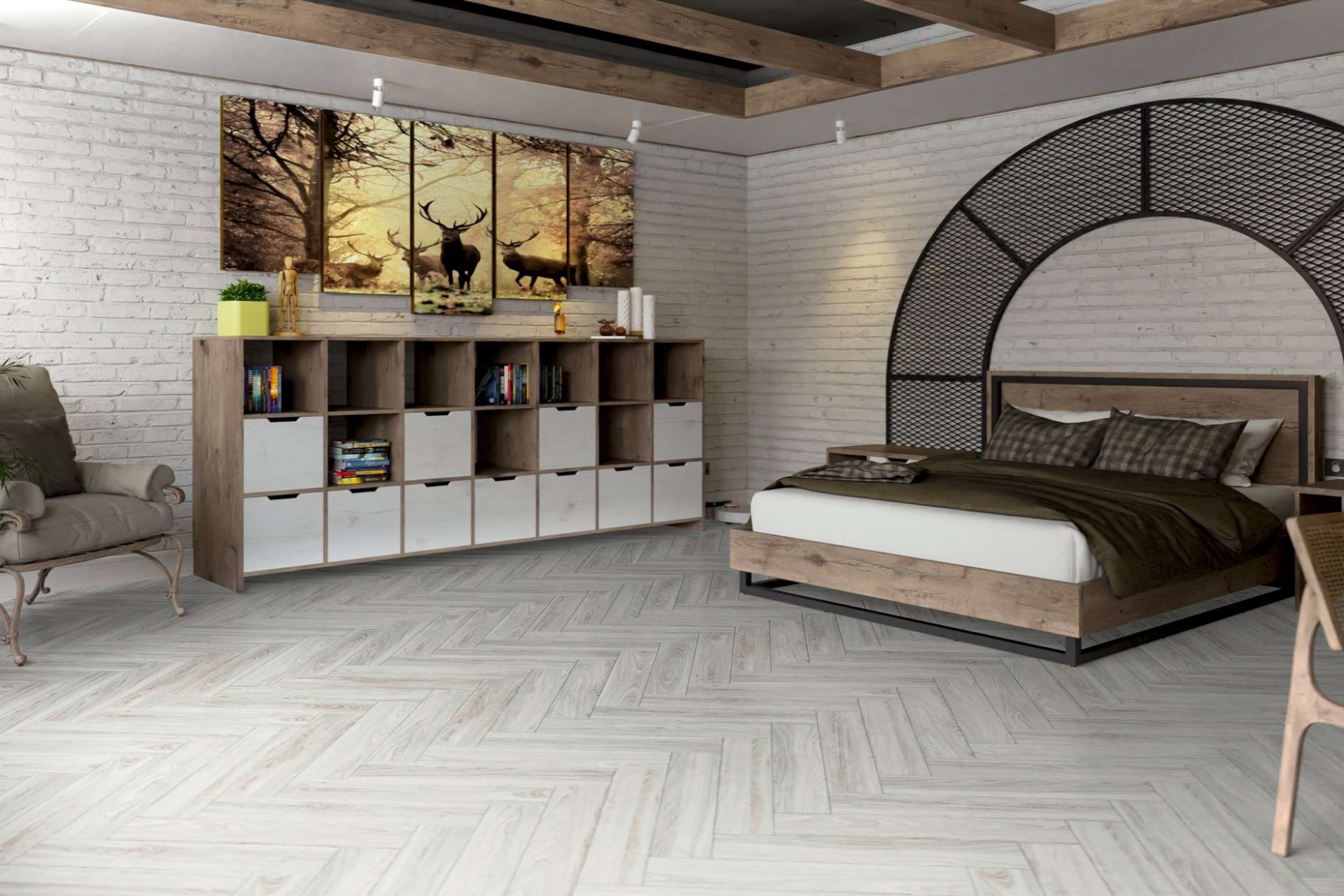 Инженерный паркет «Damy Floor» Ванильный (укладка елочкой) — купить в Волжском